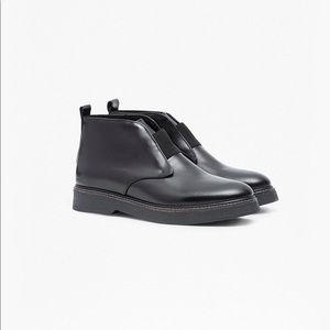 Nasima Chunky Sole Leather Ankle Boots